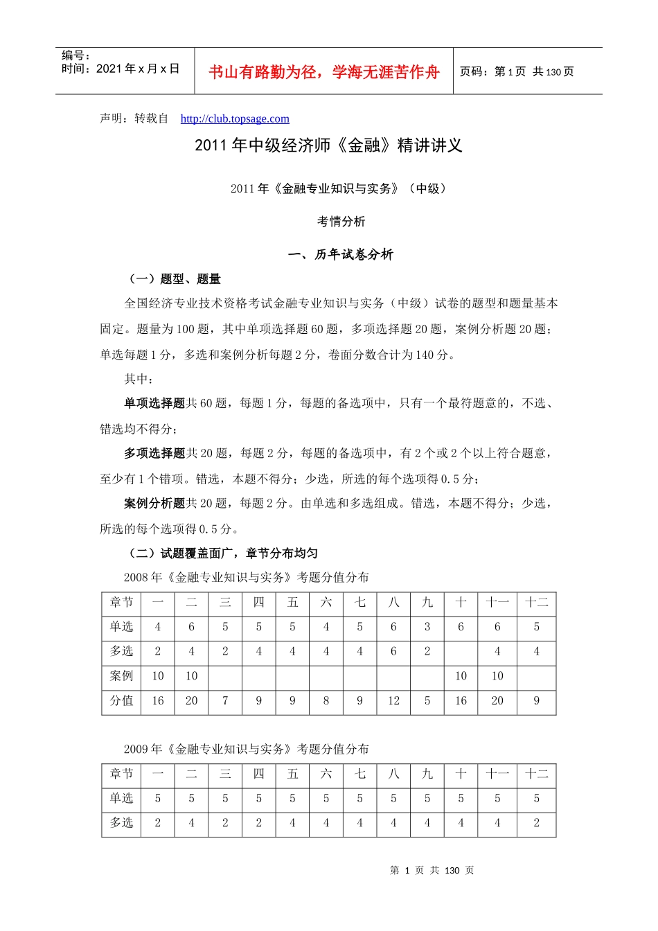 XXXX年中级经济师《金融》精讲讲义1-4章_第1页