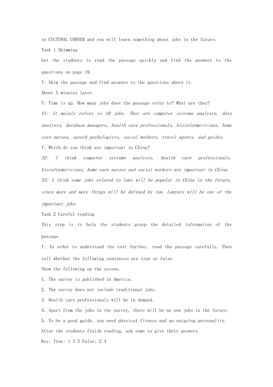 高中英语 Module2 TheFourth Period ExtensiveReading教案 外研版必修5-外研版高二必修5英语教案_第2页