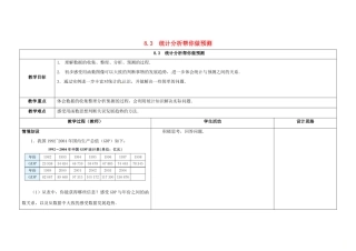 江苏省徐州市铜山县九年级数学下册 8.3 统计分析帮你做预测教案 （新版）苏科版-（新版）苏科版初中九年级下册数学教案