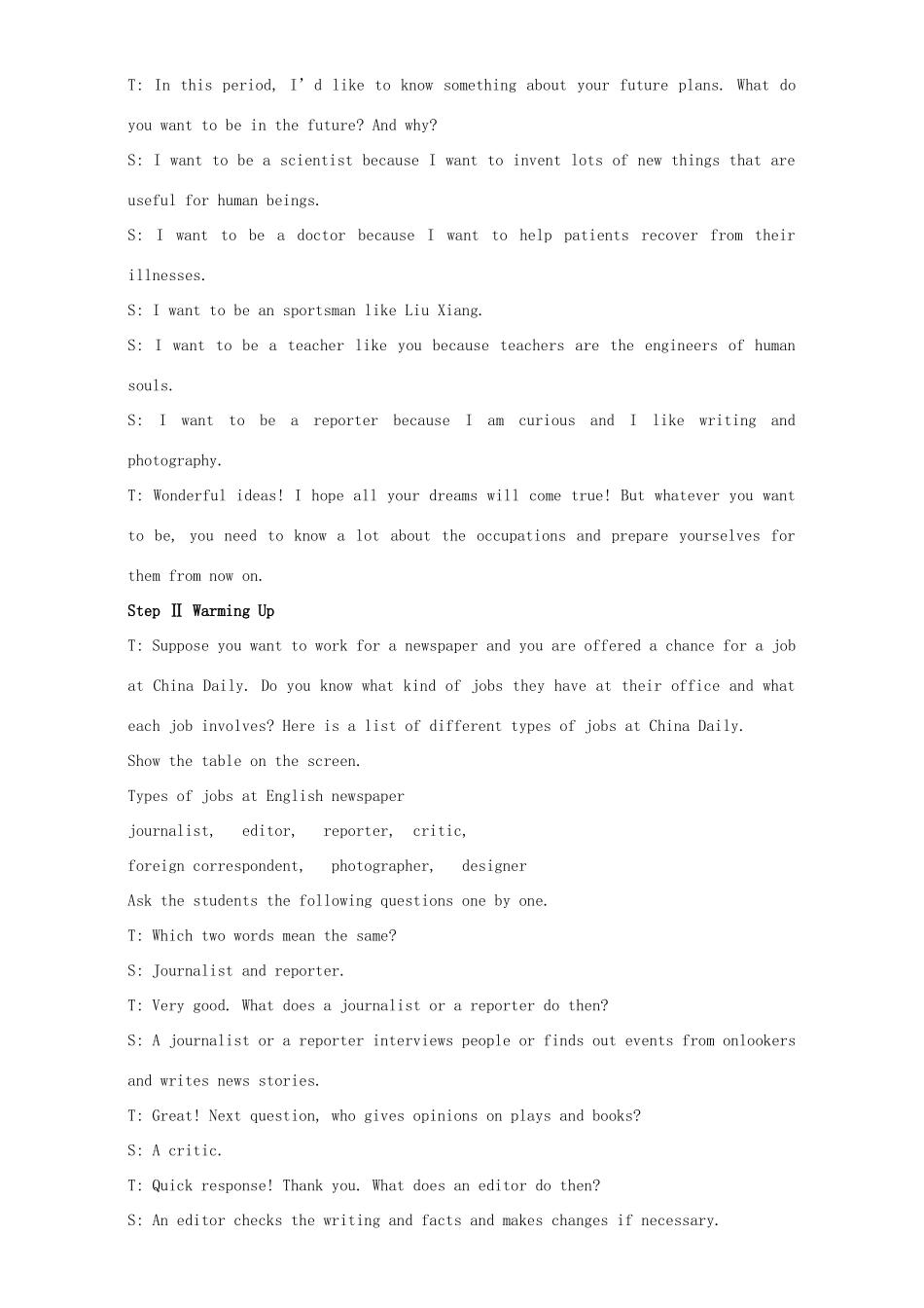 高中英语 Unit 4 Making the news Period 1 Warming up and reading教学设计 新人教版必修5-新人教版高二必修5英语教案_第2页