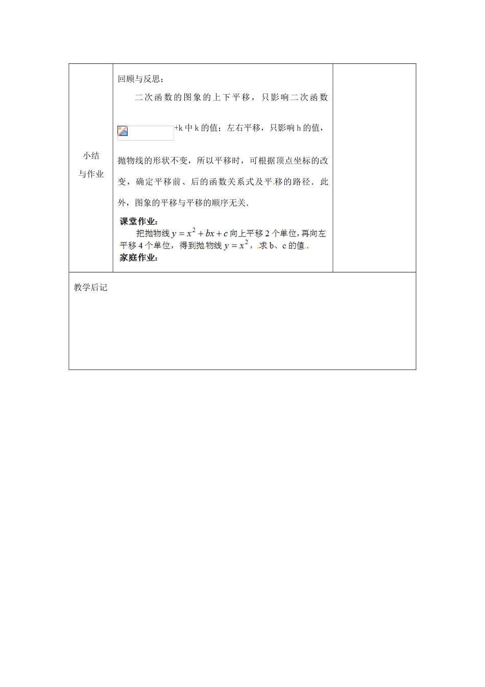 江苏省太仓市浮桥中学九年级数学下册 二次函数的图象与性质（第4课时）教案 （新版）苏科版_第3页