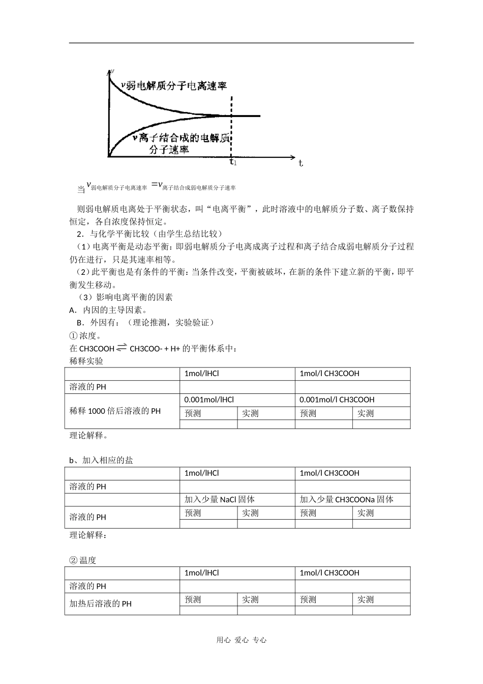 高中化学：3.1《弱电解质的电离》教案新人教版选修4_第2页