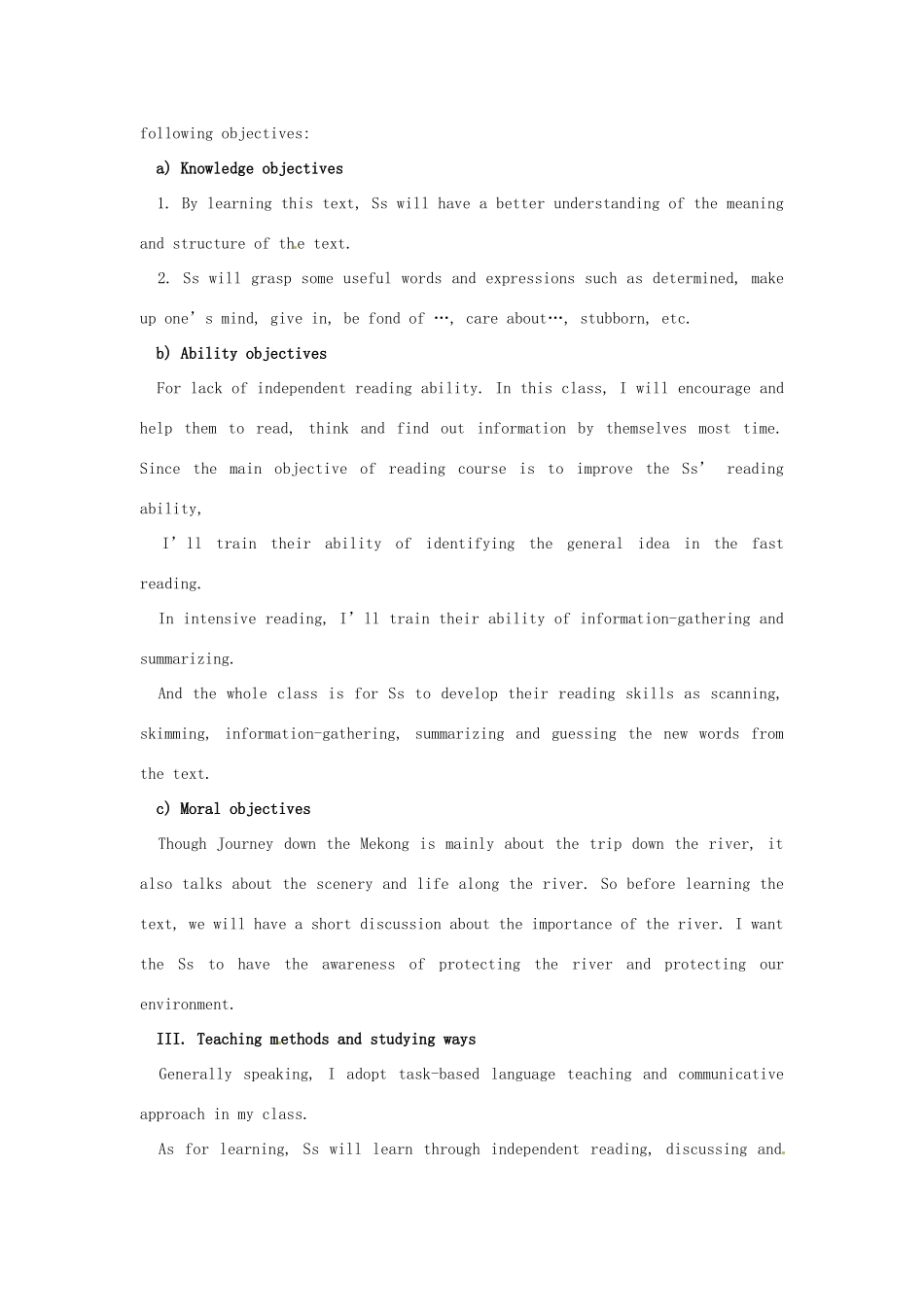 高中英语 Unit3 Travel Journal说课稿1 新人教版必修1-新人教版高二必修1英语教案_第2页