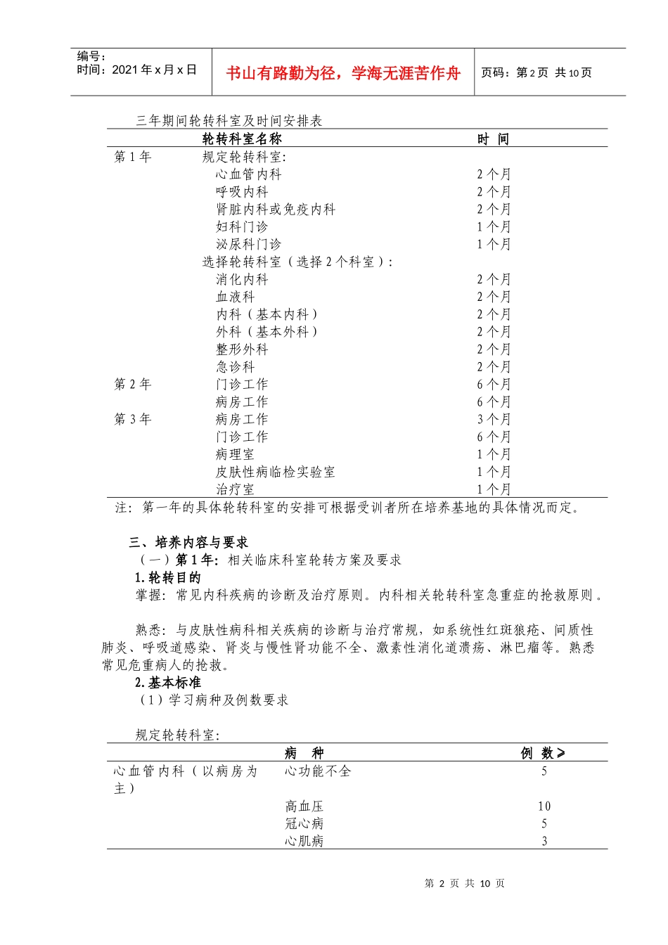 p07皮肤科医师培养标准doc-住院医_学习中心_第2页