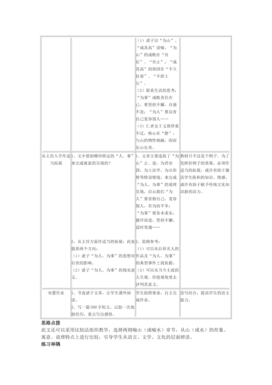 高中语文 《诸子喻山水》教案2 沪教版第三册_第3页