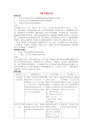 高中语文 《诸子喻山水》教案2 沪教版第三册