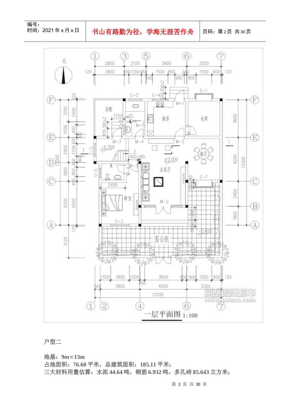 农村自建别墅住宅图(含户型图纸)_第2页