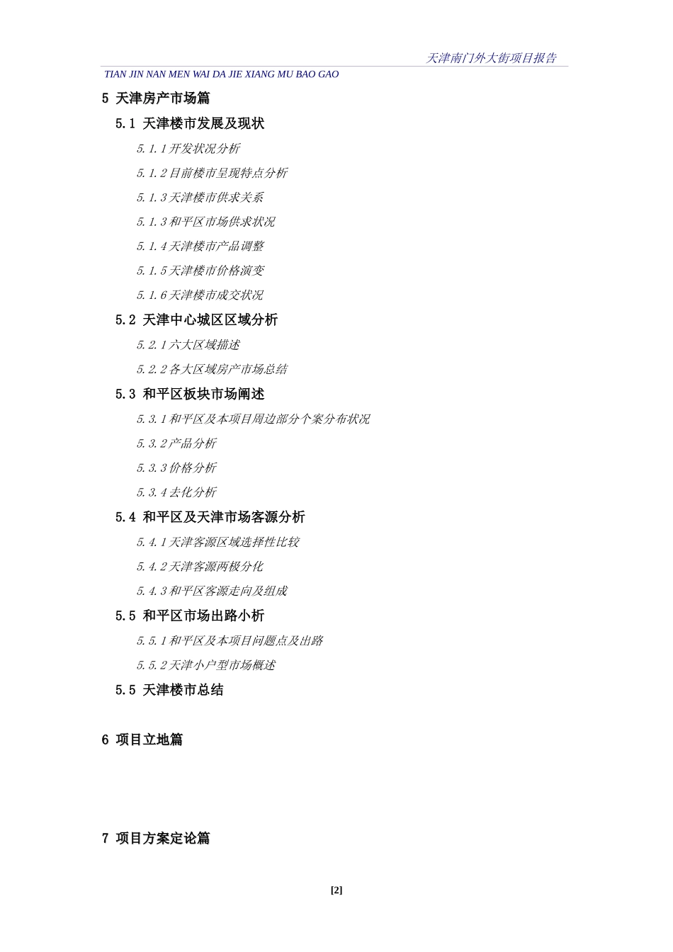 【房地产】天津南门外大街项目报告_第2页