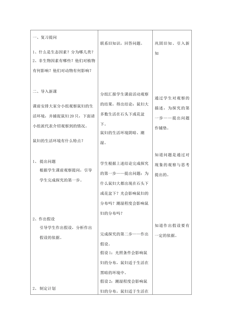 吉林省四平市第十七中学七年级生物上册 生物与环境的关系（二）教案2 新人教版_第2页