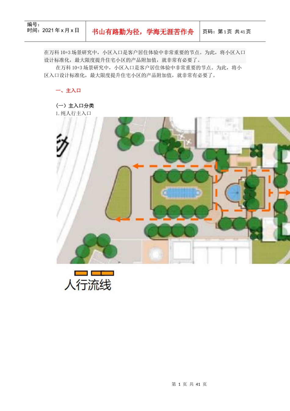 住宅入口分析(某地产)_第1页