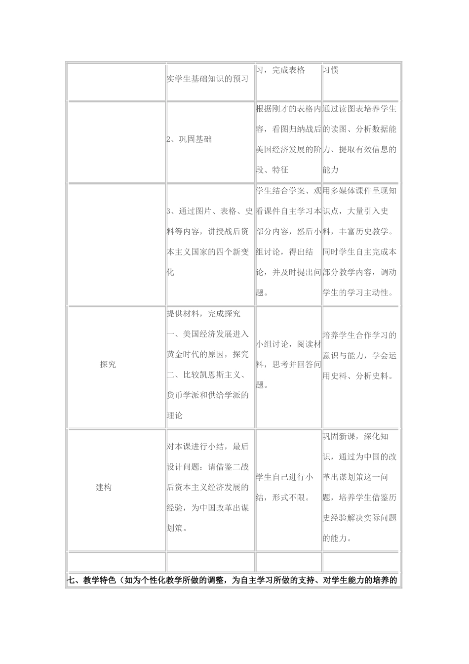 高中历史 第16课 战后资本主义经济的调整教案10 岳麓版必修2-岳麓版高一必修2历史教案_第3页