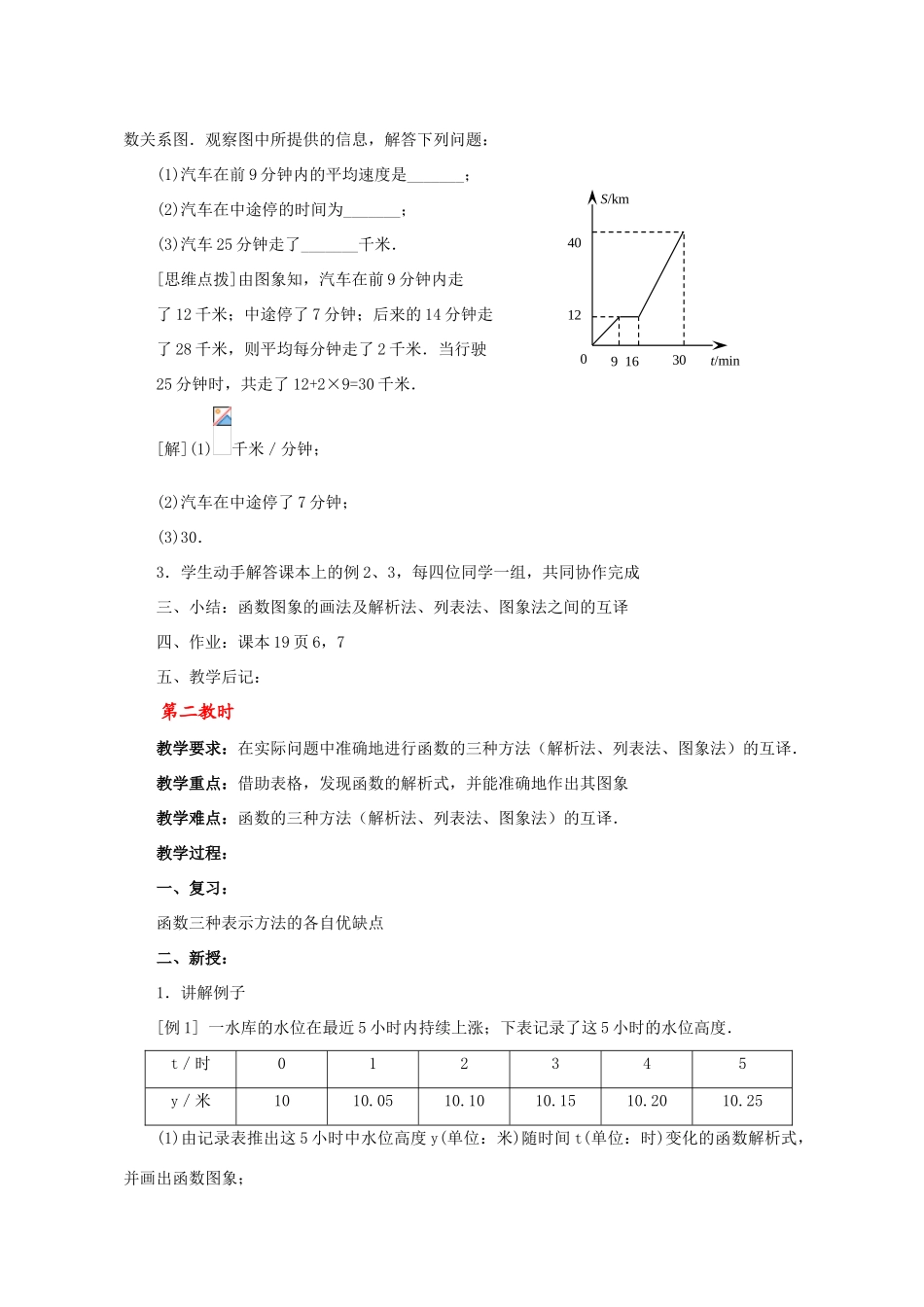 八年级数学11.1函数的图象22教案人教版_第2页