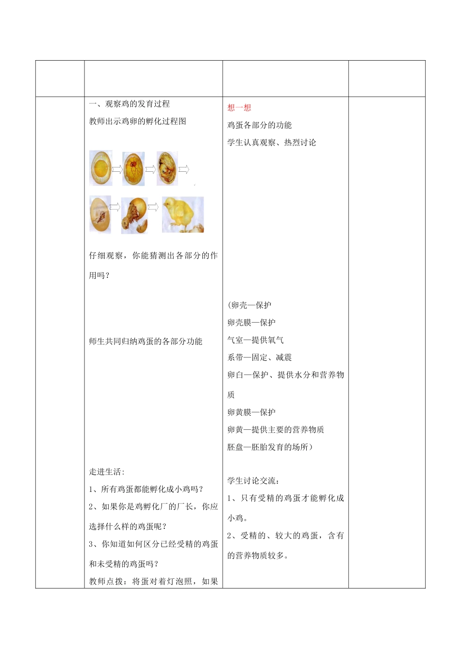 八年级生物上册 7.20.2《动物的发育》第1课时教案 （新版）苏科版-（新版）苏科版初中八年级上册生物教案_第2页
