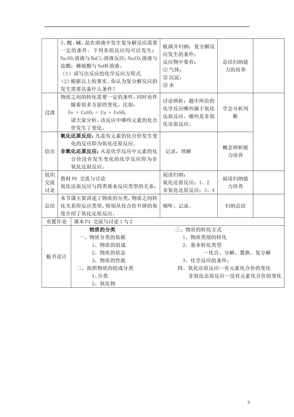 高中化学 《丰富多彩的化学物质》（第1课时）教案1 苏教版必修1_第3页