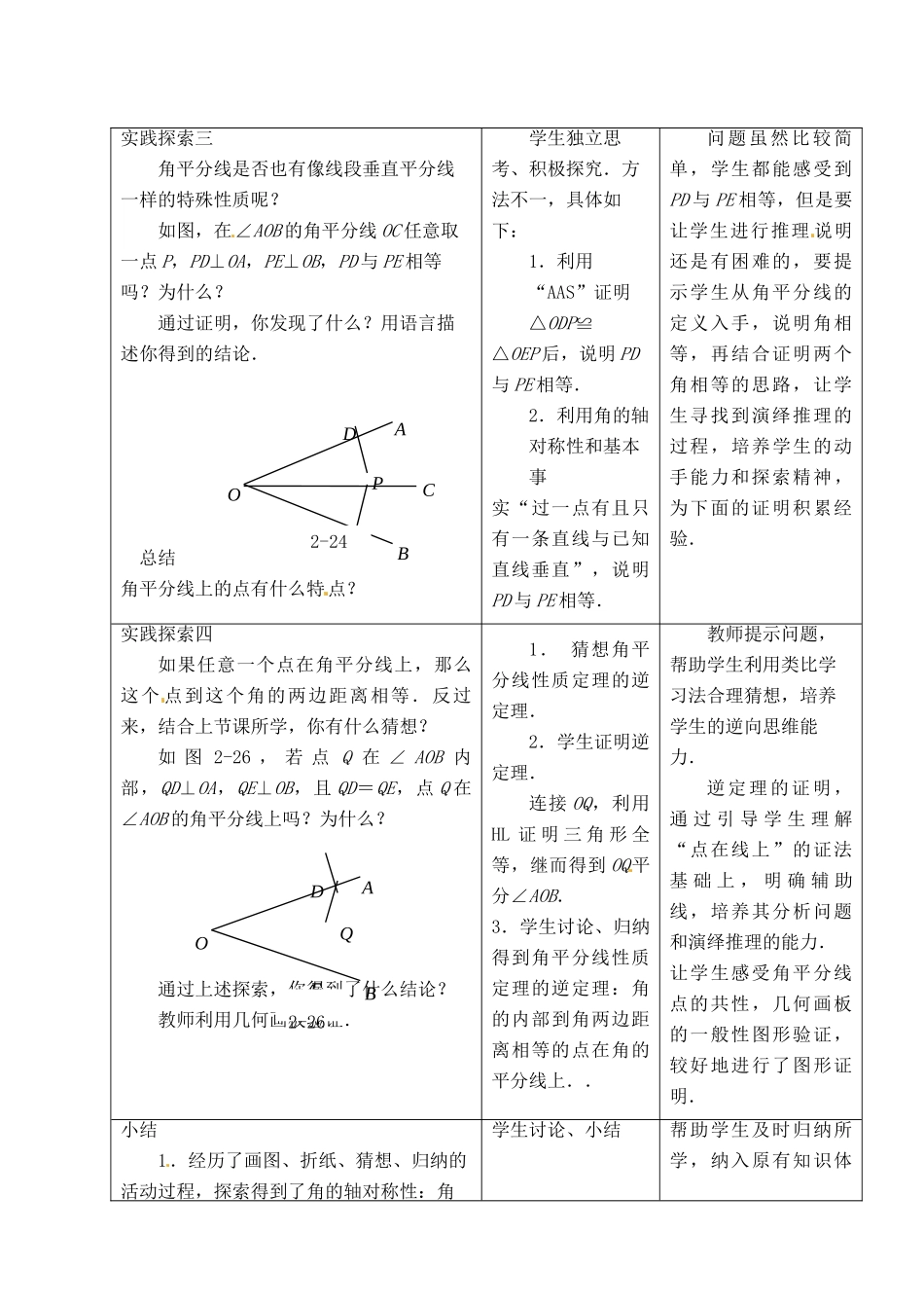 江苏省昆山市锦溪中学八年级数学上册 2.4 线段、角的轴对称性（第3课时）教案 （新版）苏科版_第2页