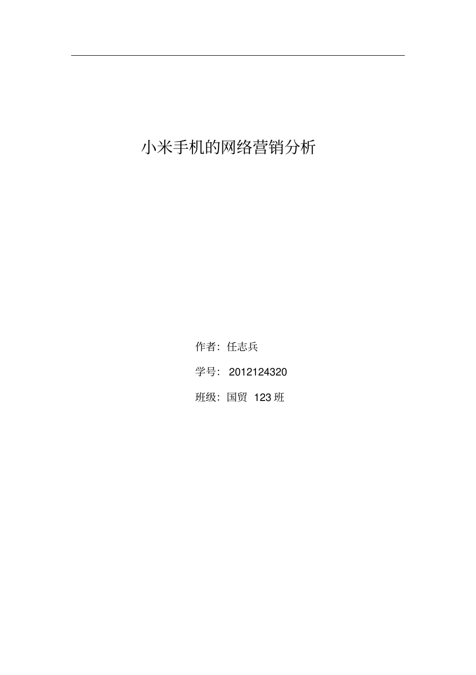 小米手机的网络营销分析_第1页