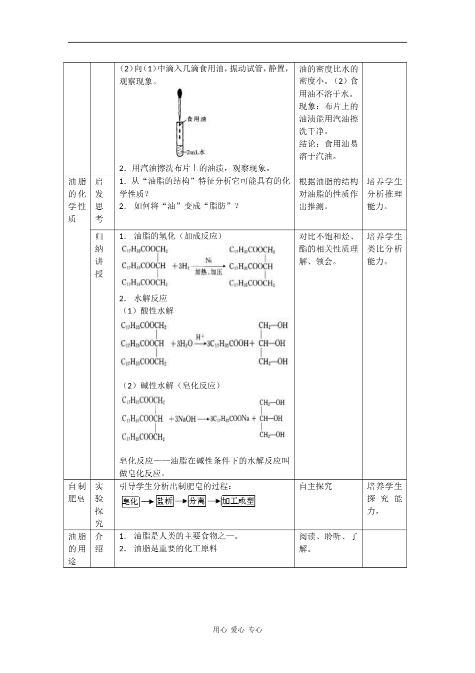 高中化学：4.1《生命中的基础有机化学物质》教案（新人教版选修5）_第3页