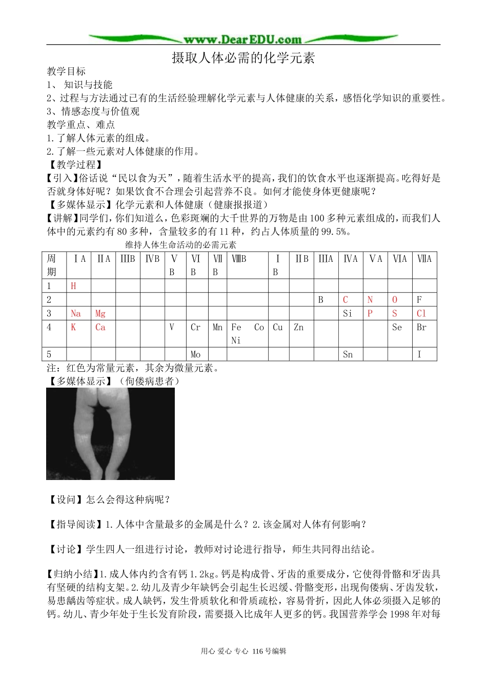 高中化学苏教版选修1 摄取人体必需的化学元素_第1页