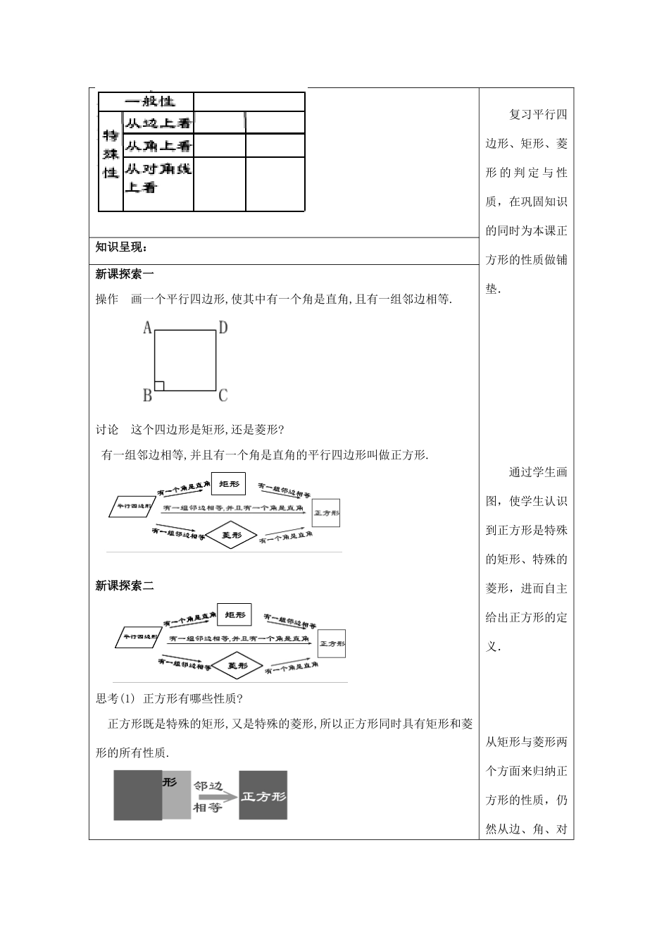 春八年级数学下册 22.3 特殊的平行四边形（6）正方形教案 沪教版五四制-沪教版初中八年级下册数学教案_第2页