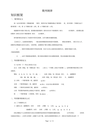 三年级数列规律