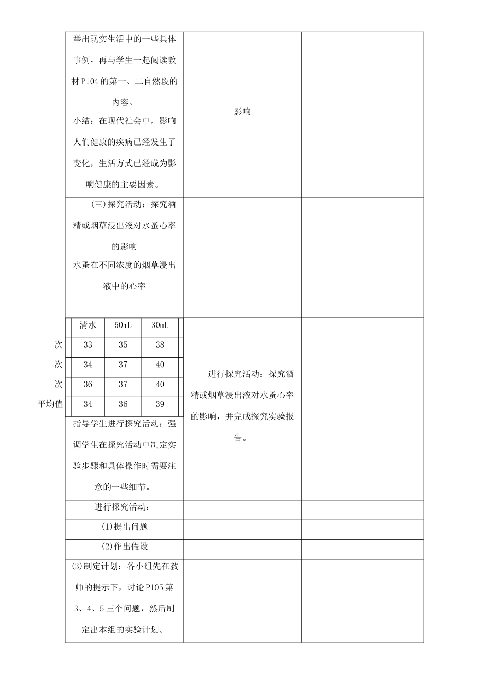 八年级生物下册 第8单元 健康地生活 第25章 第1节《选择健康的生活方式》教案3 （新版）苏科版-（新版）苏科版初中八年级下册生物教案_第3页