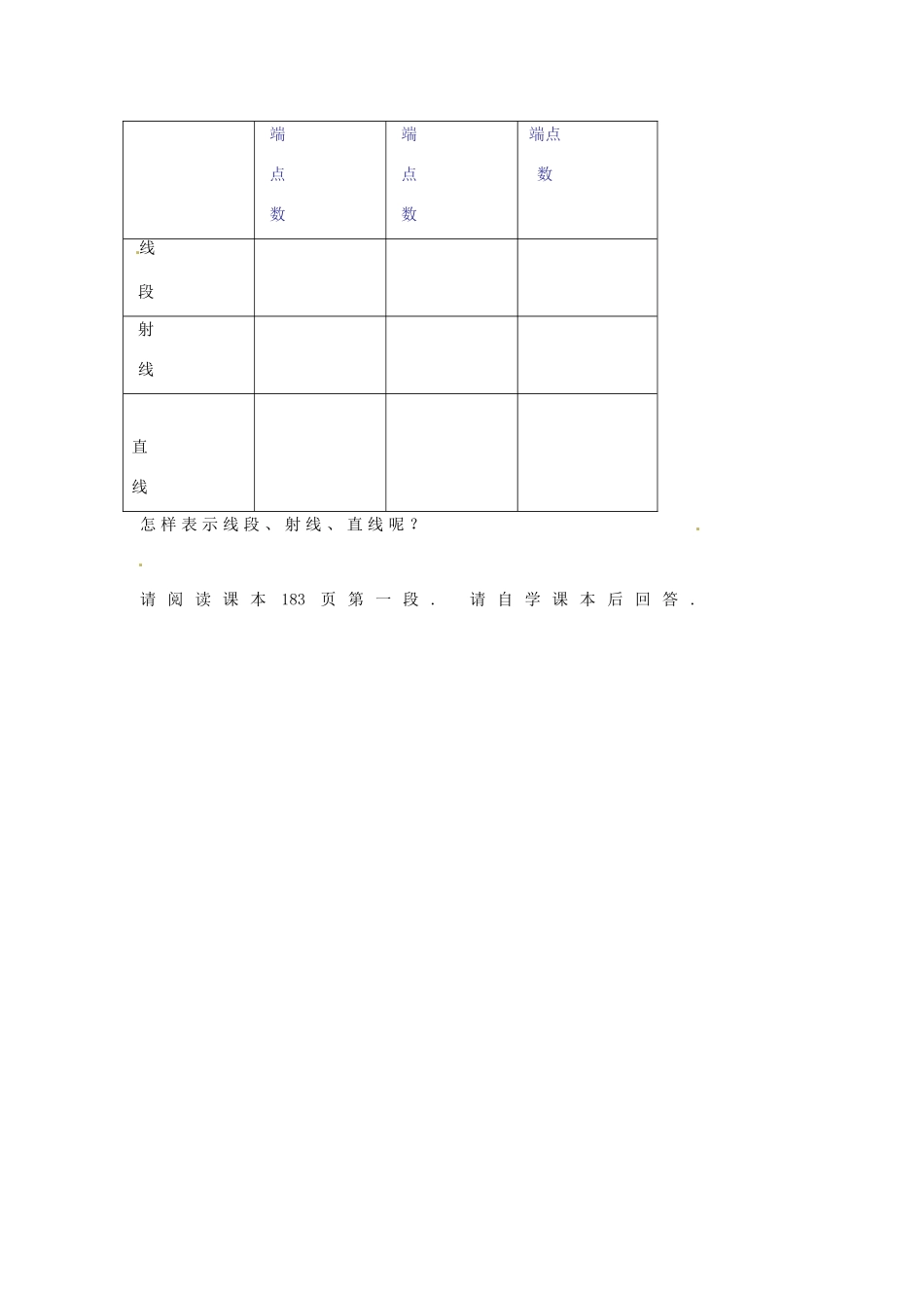 江苏省扬州市邗江区美琪学校七年级数学上册 6.1 线段射线直线2教案 （新版）苏科版_第2页