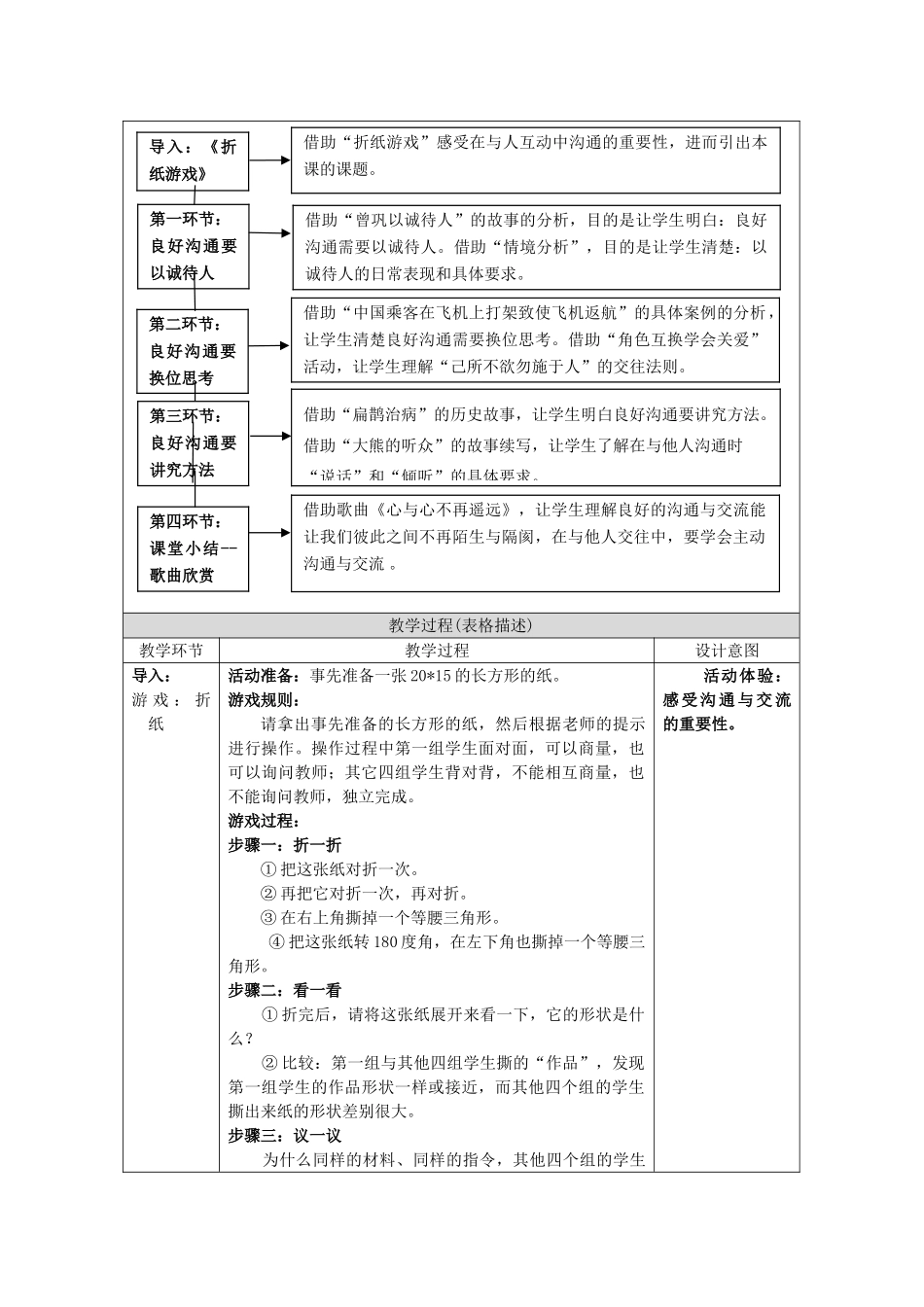 （秋季版）七年级道德与法治下册 第2单元 让我们真情互动 第4课 学会沟通 第2框 学会沟通和交往教案 北师大版-北师大版初中七年级下册政治教案_第2页