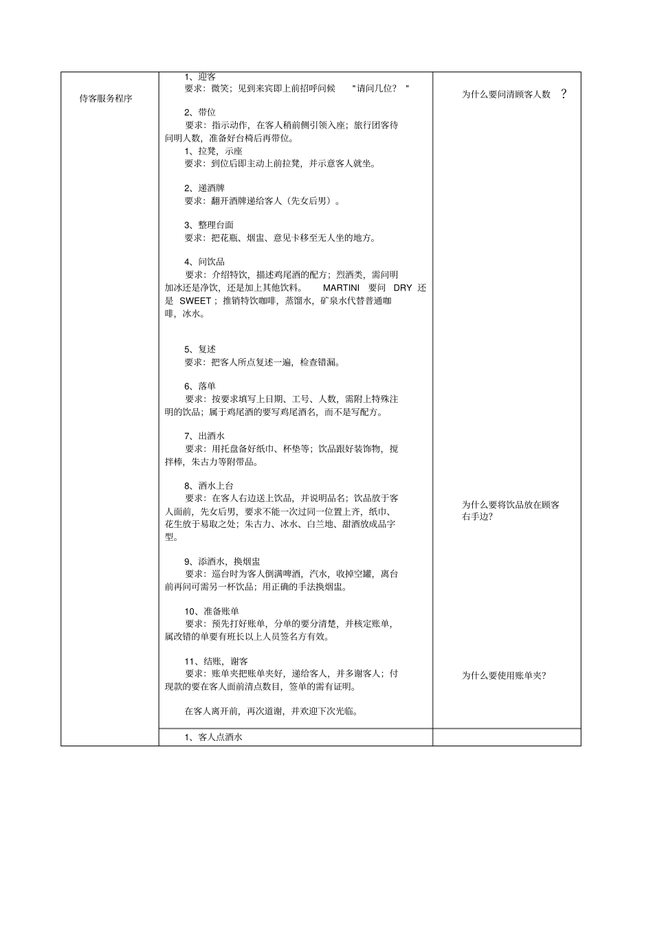 吧台服务流程及标准_第2页