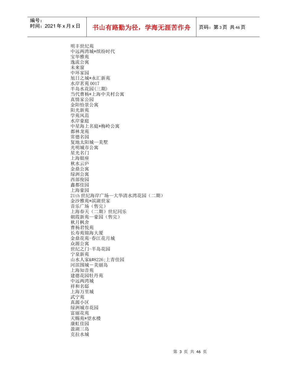 B楼盘案名30000个_第3页