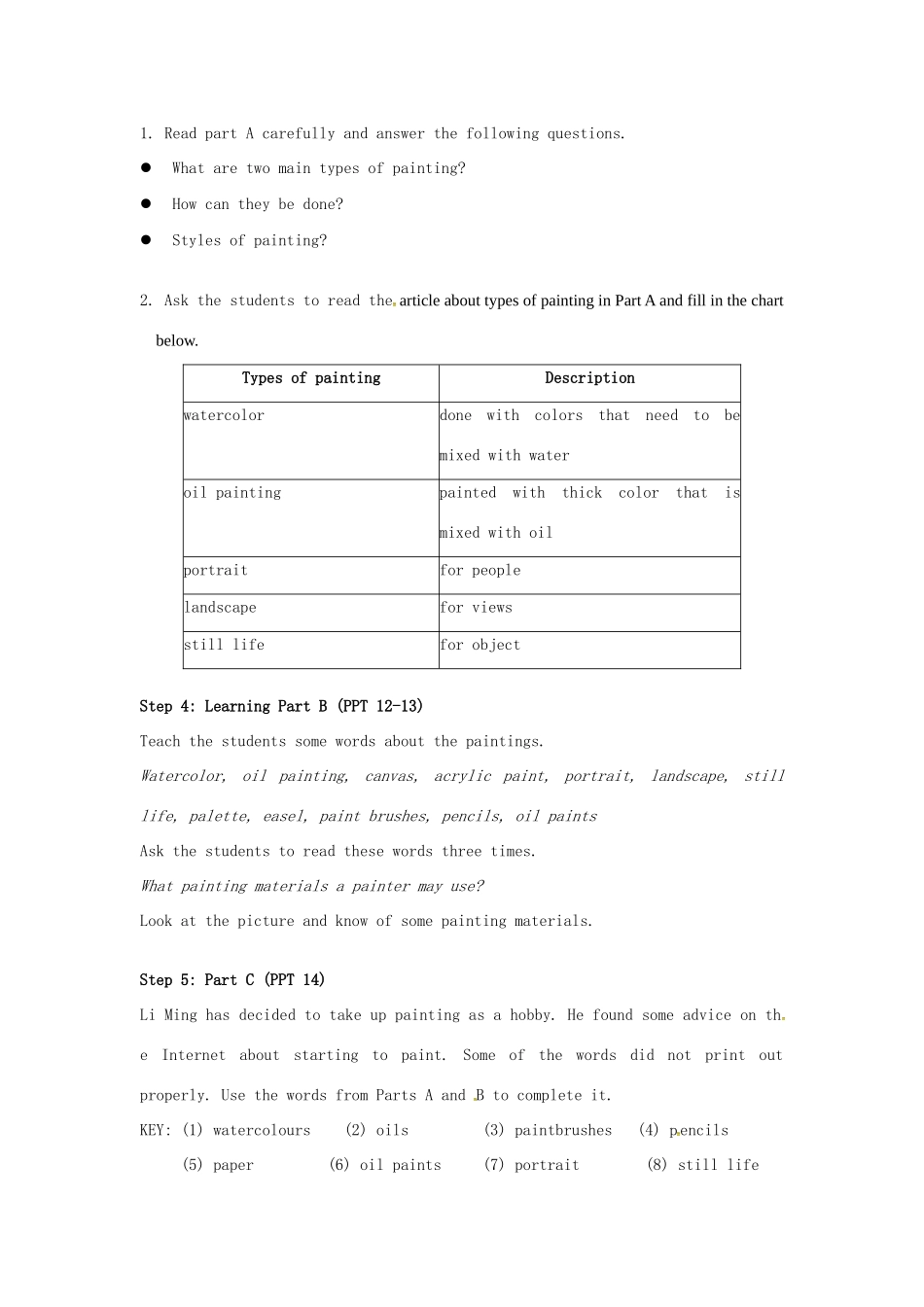 高中英语 Unit3 The world of colours and light Word power教学设计 牛津译林版选修8-牛津版高二选修8英语教案_第2页
