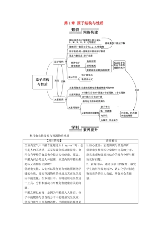 高中化学 第1章 原子结构与性质 章末复习课教案 新人教版选择性必修2-新人教版高中选择性必修2化学教案