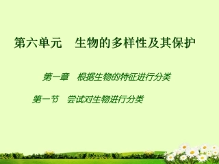 湖北省武汉市北大附中武汉为明实验中学八年级生物《尝试对生物进行分类》课件