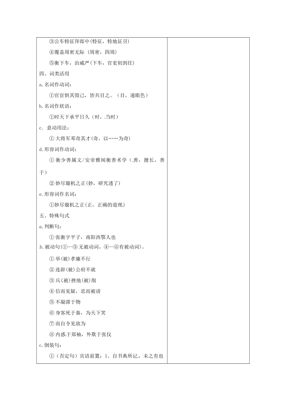 福建省莆田市第八中学高三语文一轮复习 张衡传教案 人教版_第3页