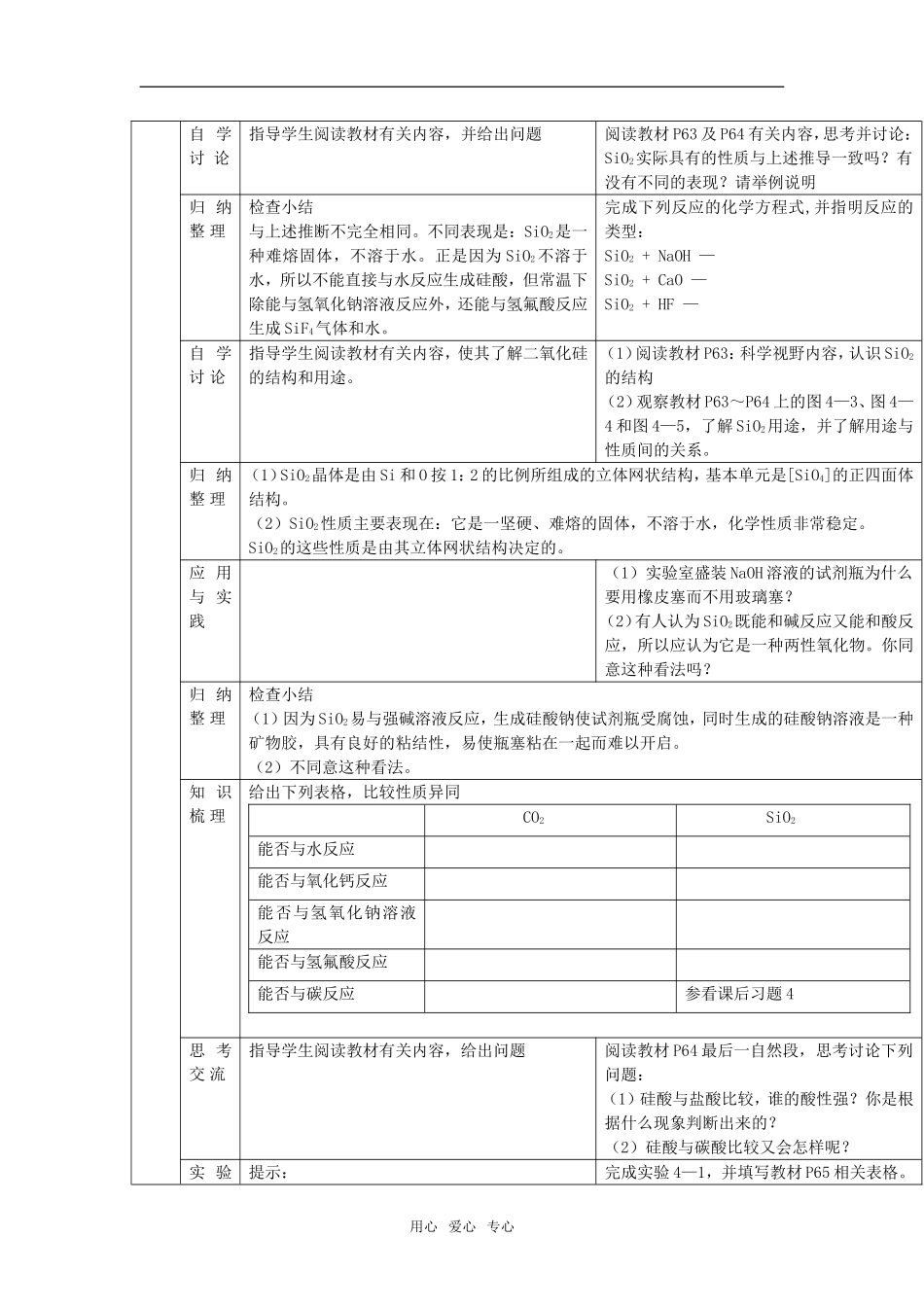 第四章  《非金属及其化合物》：4.1《无机非金属材料的主角——硅》教案+随堂练习（新人教版必修1）_第2页