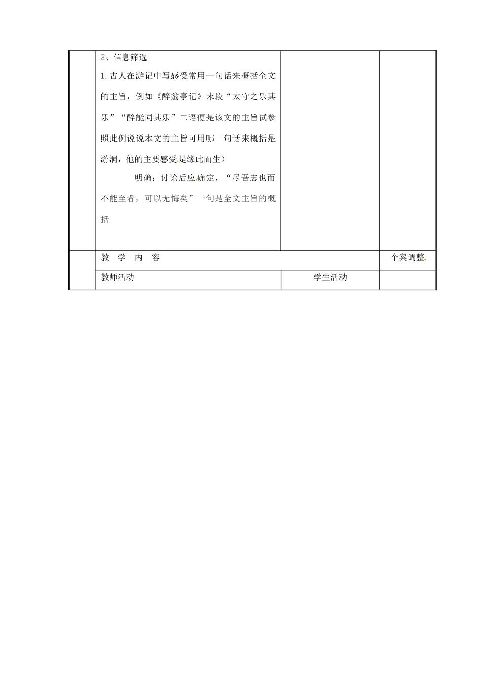 高中语文 游褒禅山记教案1 苏教版选修《唐宋八大家散文鉴赏》-苏教版高二选修语文教案_第2页