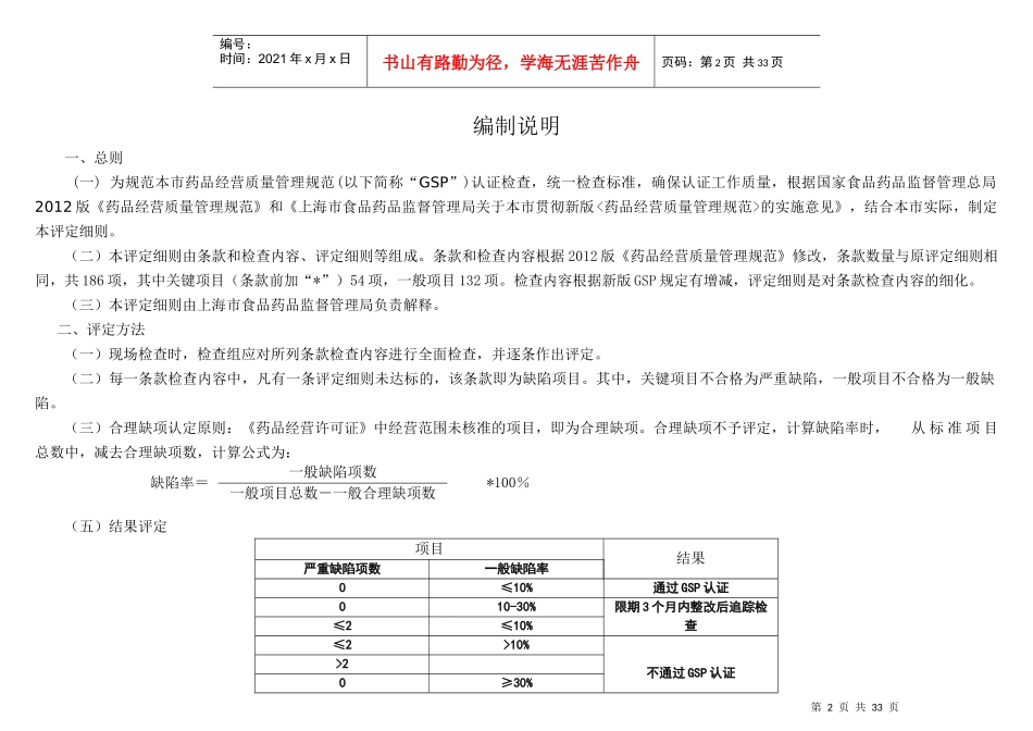 上海市药品零售连锁企业GSP认证评定细则_第2页
