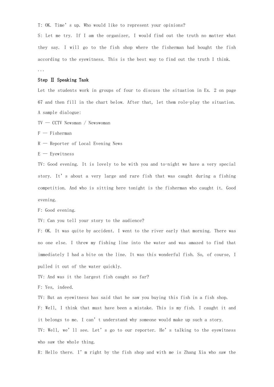 高中英语 Unit 4 Making the news Period 6 Reading and writing教学设计 新人教版必修5-新人教版高二必修5英语教案_第2页