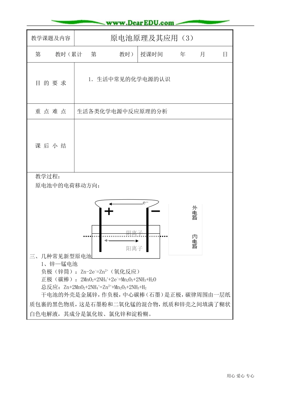 高中化学必修选修原电池原理及其应用(3)_第1页