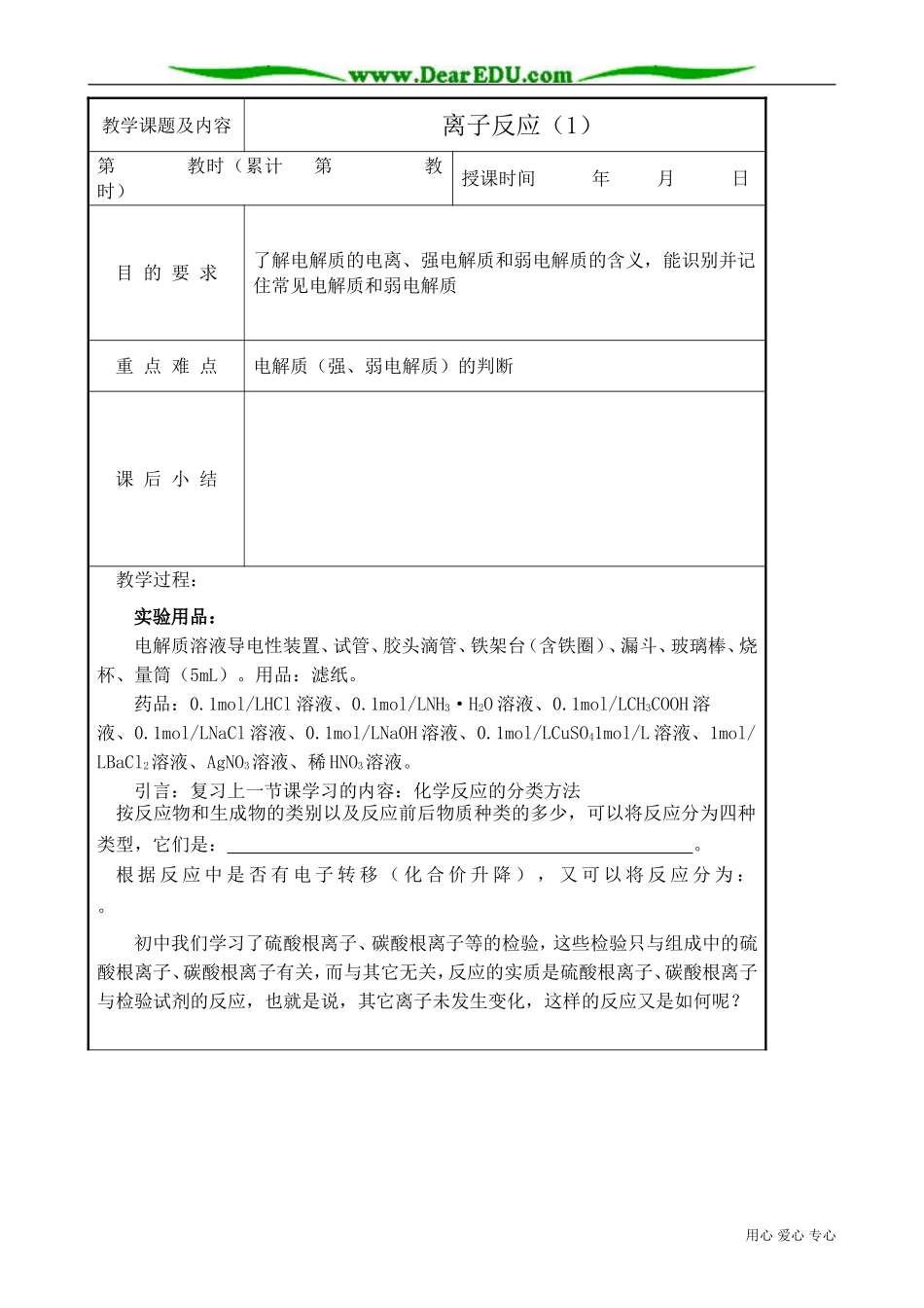 高中化学必修离子反应(1)_第1页