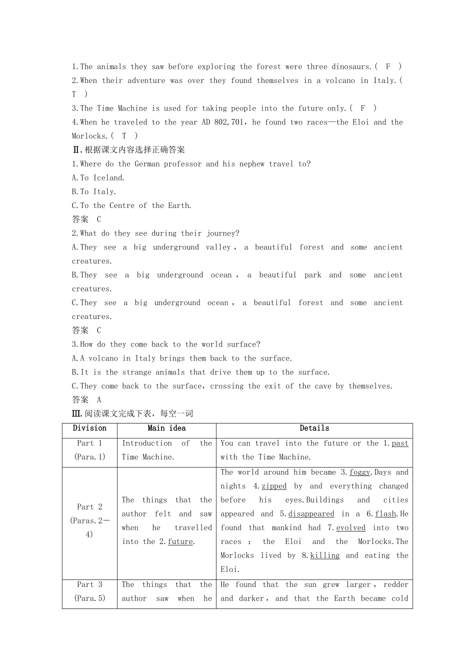 高中英语 Unit 3 Tomorrow’s world Period Four Project讲义 牛津译林版必修4-牛津版高二必修4英语教案_第2页