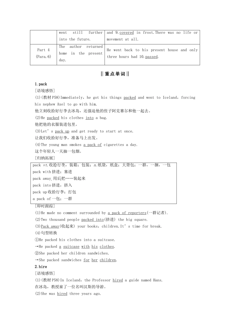 高中英语 Unit 3 Tomorrow’s world Period Four Project讲义 牛津译林版必修4-牛津版高二必修4英语教案_第3页