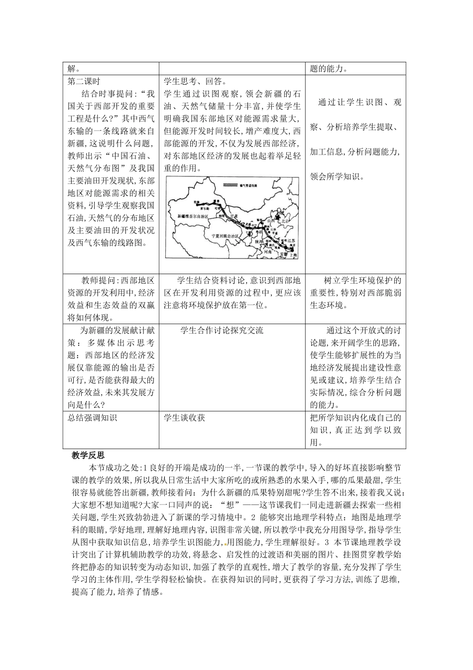 八年级地理下册 第八章 认识区域 环境与发展 第三节 新疆维吾尔自治区的地理概况区域开发教案2 （新版）湘教版_第3页