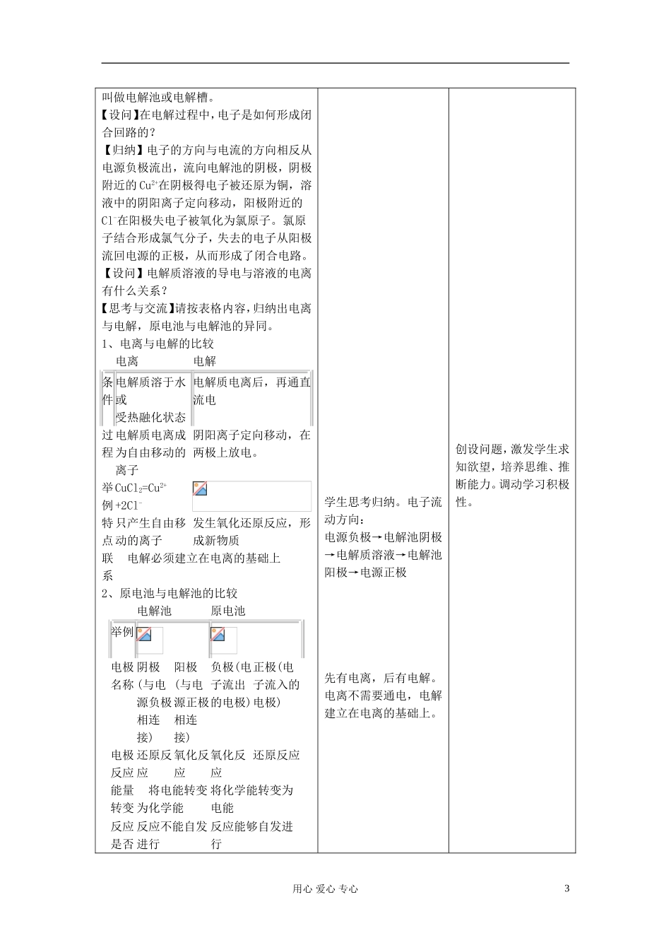 高中化学《电解池》教案3 新人教版选修4_第3页