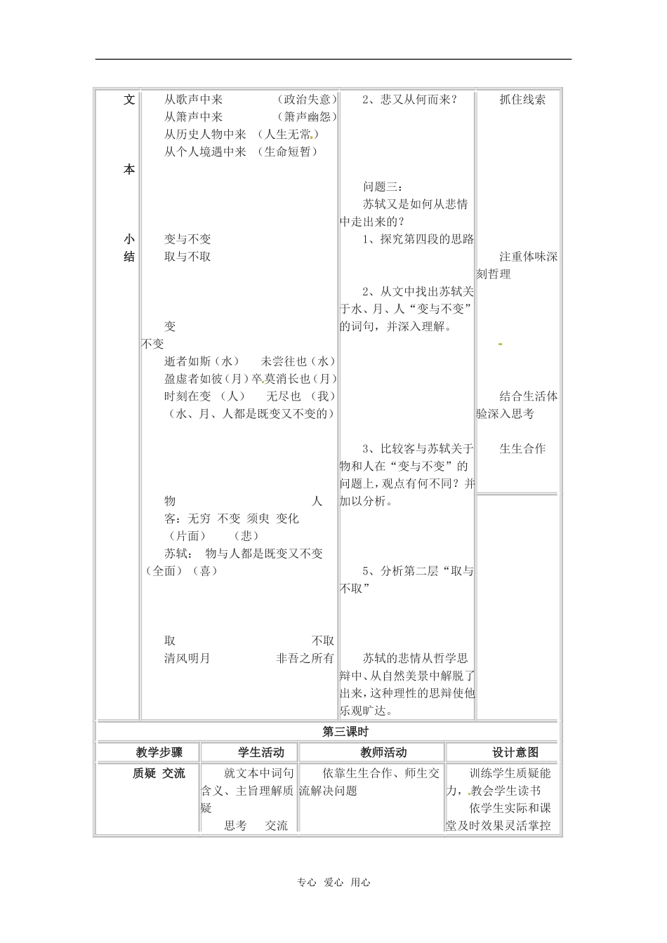 高中语文 《赤壁赋》教学设计 鲁人版必修2_第2页