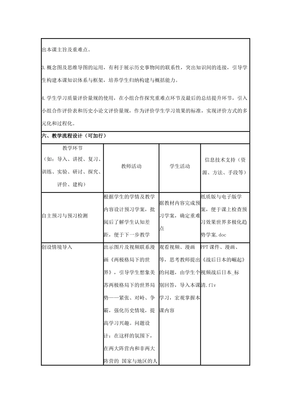 高中历史 第25课 世界多极化趋势教案3 岳麓版必修1-岳麓版高一必修1历史教案_第3页