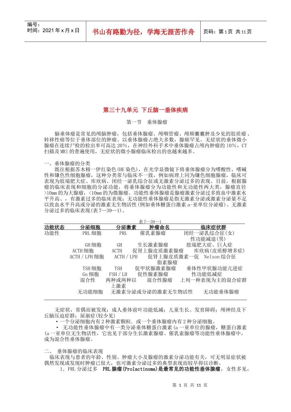 下丘脑一垂体疾病概述_第1页