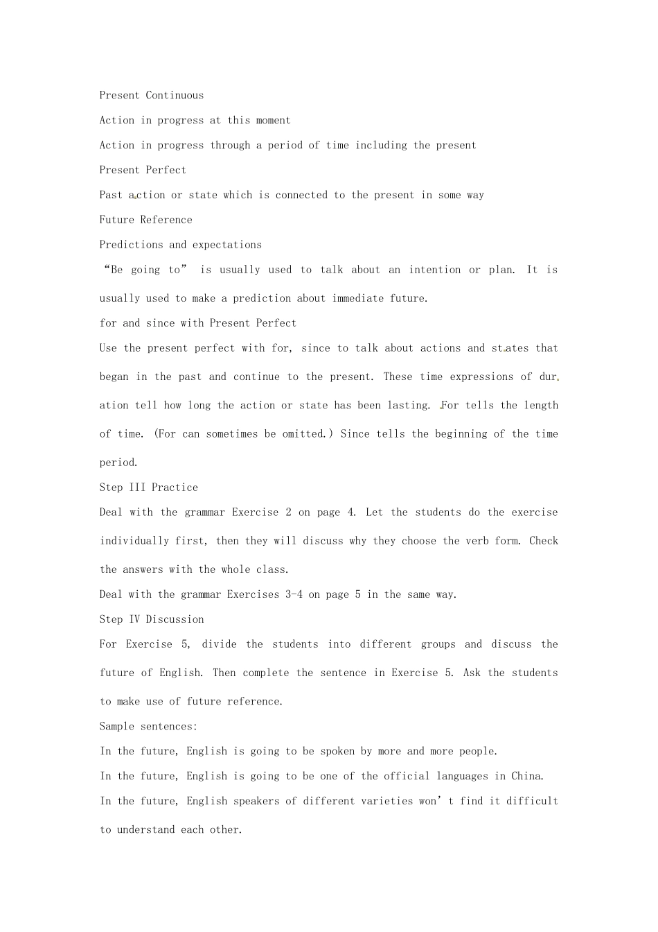 高中英语 Module1 TheThird Period Grammar教案 外研版必修5-外研版高二必修5英语教案_第2页