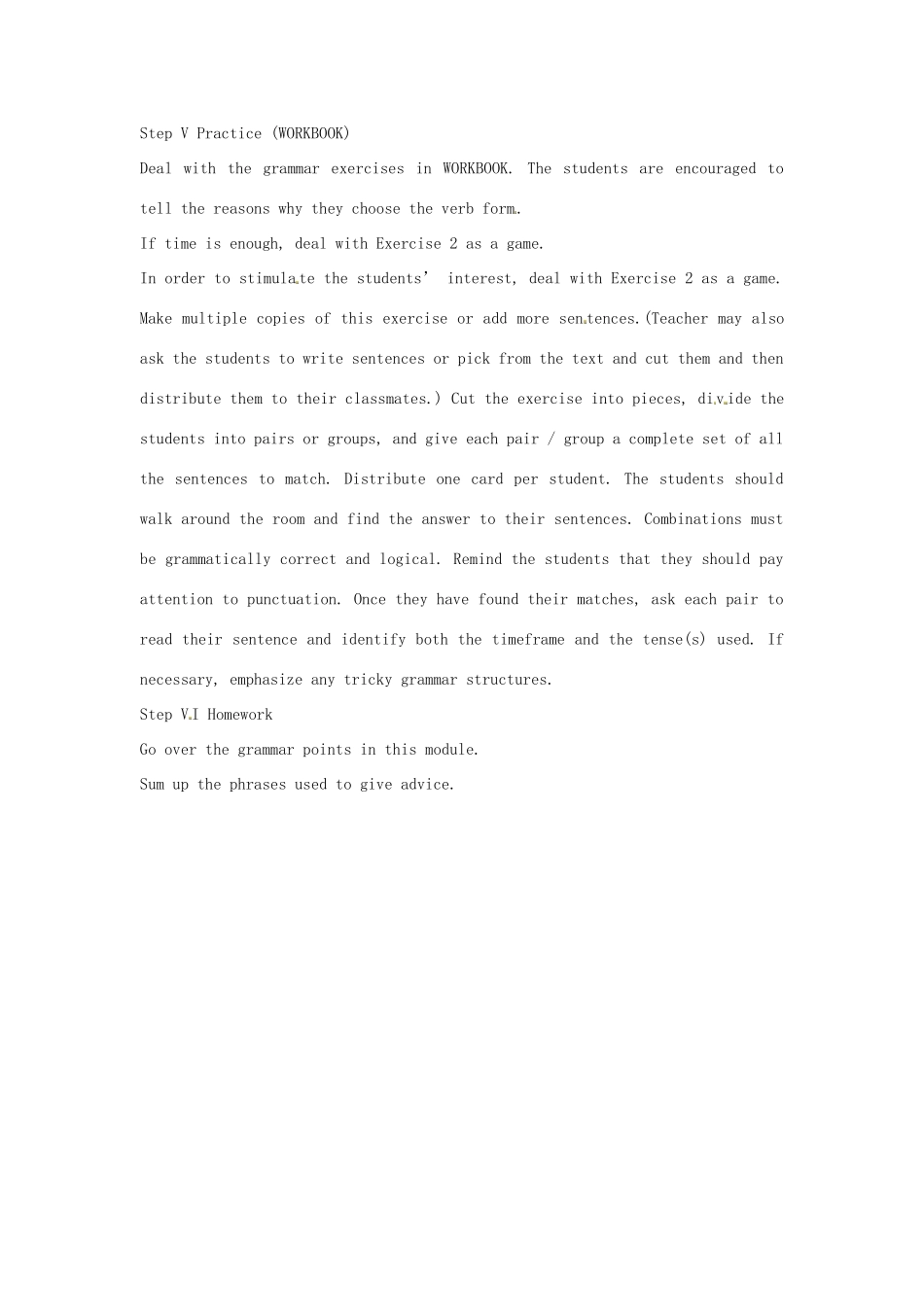 高中英语 Module1 TheThird Period Grammar教案 外研版必修5-外研版高二必修5英语教案_第3页