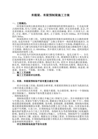35米箱梁、50米T梁预制梁施工组织设计方案(DOC58页)