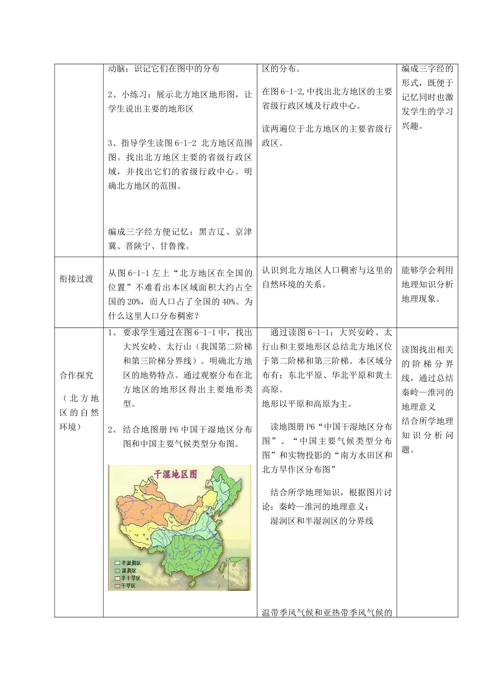 -八年级地理下册 6.1 区域特征优秀教案 （新版）商务星球版-（新版）商务星球版初中八年级下册地理教案_第3页